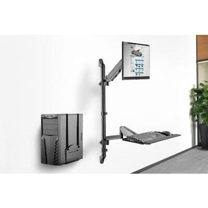 DIGITUS Flexibler Steh-/ Sitz-Arbeitsplatz zur Wandmontage Single Monitor DA-90372