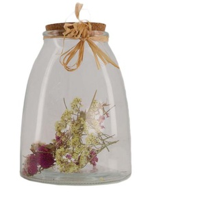 Dijk Natural Dijk Flasche mit Blumen 13 x 13 x 15 cm GLO660406310