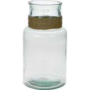 Dijk Natural Dijk Glas mit Bast 15 x 15 x 28 cm GLO660652646