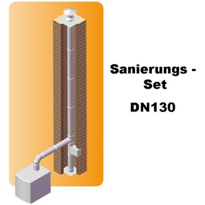 Dinak SW6 Sanierungs-Set 130mm Edelstahl 7m