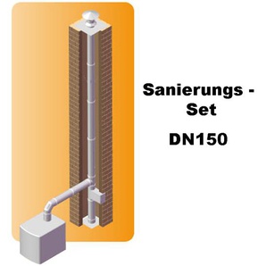 Dinak SW6 Sanierungs-Set 150mm Edelstahl 7m
