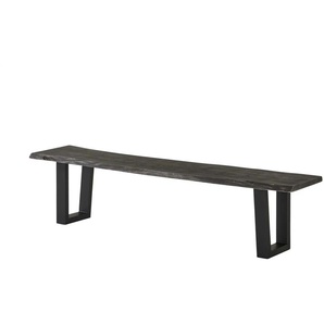 Dine + Mine Kufen-Sitzbank massiv SigNature One - grau - Materialmix - 200 cm - 47,5 cm - cm 40,0 | Möbel Kraft
