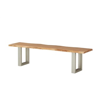 Dine + Mine Kufen-Sitzbank massiv SigNature One - holzfarben - Materialmix - 180 cm - 48 cm - cm 40,0 | Möbel Kraft