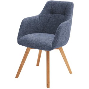 Dine + Mine Polsterstuhl  Nador - blau - Materialmix - 57 cm - 84 cm - 65 cm | Möbel Kraft