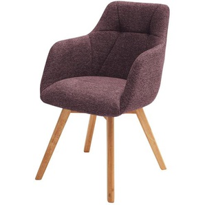 Dine + Mine Armlehnstuhl mit Steppung im Rücken Nador ¦ rot ¦ Maße (cm): B: 57 H: 84 T: 65.0