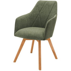 Dine + Mine Armlehnstuhl mit Diamant-Steppung Xalapa ¦ grün ¦ Maße (cm): B: 57 H: 85 T: 65.0
