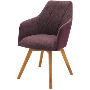 Dine + Mine Armlehnstuhl mit Diamant-Steppung Xalapa ¦ rot ¦ Maße (cm): B: 57 H: 85 T: 65.0