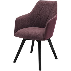 Dine + Mine Armlehnstuhl mit Diamant-Steppung Xalapa ¦ rot ¦ Maße (cm): B: 57 H: 85 T: 65.0