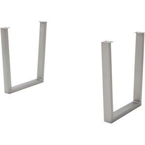 Dine + Mine Tischgestell aus Metall SigNature One ¦ silber ¦ Maße (cm): B: 73 H: 74 T: 8.0