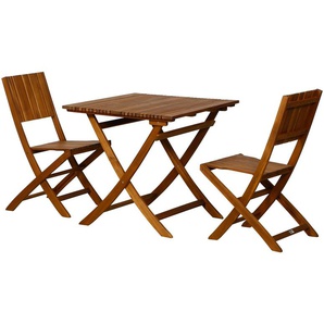 Siena Garden Balkongruppe 3-teilig Falun - holzfarben - Materialmix | Möbel Kraft