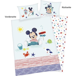 Babybettwäsche DISNEY Disney´s Mickey Mouse Bettwäsche Gr. B/L: 100 cm x 135 cm (1 St.), B/L: 60 cm x 40 cm (1 St.), Flanell, bunt Bettwäsche 100x135 cm mit liebevollem Motiv