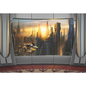Disney Fototapete Star Wars, Grau, Papier, Skyline, 368x254 cm, Fsc, Made in Germany, Tapeten Shop, Fototapeten