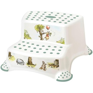 Disney Tritthocker Winnie Pooh, Weiß, Kunststoff, 37x21x40 cm, rutschfeste Füße, Trittfläche, Pflegen, Babytoilette, Baby / Kinder Tritthocker