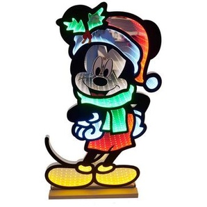 Disney Weihnachtsfigur, Mehrfarbig, Kunststoff, Maus, Maus, 40 cm, zum Stellen, Dekoration, Weihnachtsdekoration, Winterdeko