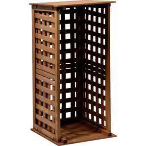 Dobar Kaminholzregal für innen und außen braun 39 x 39 x 85 cm GLO692504642