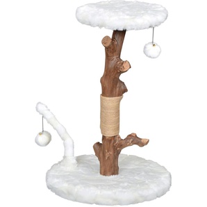 DOBAR Kratzbaum Lilly Kratzbäume BxTxH: 50x50x66-76 cm Gr. B/H/T: 50 cm x 71 cm x 50 cm, braun (weiß, braun) Kratz- Kletterbäume Kratzbäume