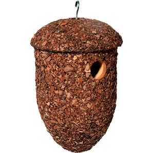 DOBAR Nistkasten Tierhäuser ØxH: 15x24 cm Gr. B/H/T: 15 cm x 25 cm x 15 cm, braun (dunkelbraun) Futterhäuser -stationen Tierhäuser