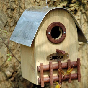 Dobar-Nistkasten »Rundhaus« - silber - Kiefer -
