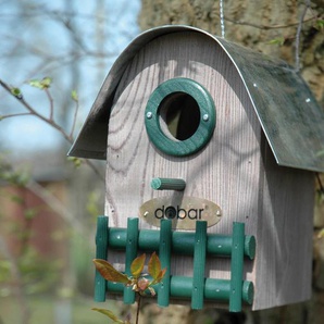 Dobar-Nistkasten »Rundhaus« - silber - Kiefer -