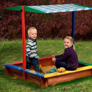 dobar Sandkasten, BxLxH: 120x120x125 cm, mit Dach