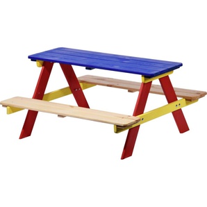 Dobar Sitzbank für Kinder mit Tisch mehrfarbig 85 x 90 x 45 cm GLO691101947