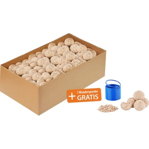 DOBAR Vogelfutter Vitamin-Meisenknödel Tiernahrung Knödel je 90 Gramm für die Ganzjahresfütterung inkl. Wunderspender Gr. Anzahl: 50, beige (natur) Vogelfutter