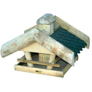 Dobar Vogelfutterhaus Kiefernholz mit Bitumendach & Futtersilo 29 x 49 x 38 cm GLO689100661