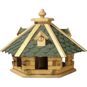 Dobar Vogelhaus Rustikal Kiefernholz natur/grün LxBxH: 51x45x37 cm GLO689101697