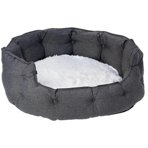 Dogman Pet Bed Classy Memory Foam Oval Grey Medium 64x60x30cm
