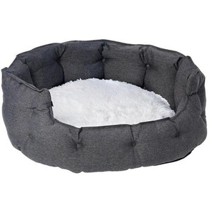 Dogman Pet Bed Classy Memory Foam Oval Grey Small 54x50x28cm