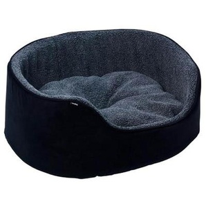 Dogman Pet Bed Sherpa High Rim Black Small 50x43x21cm