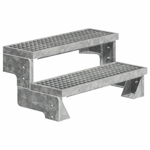 Dolle Außentreppe Gardentop 2 Stufen ohne Geländer Breite 80 cm Gitterrost GLO781602615