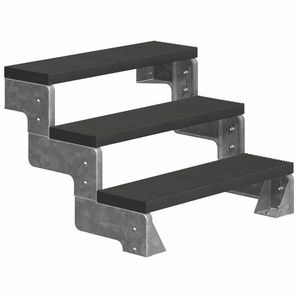 Dolle Außentreppe Gardentop 3 Stufen anthrazit ohne Geländer, Breite 80 cm, Trimax GLO781602611