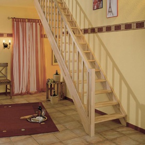 Dolle Raumspartreppen Paris gerade Buche unbehandelt inkl. Geländer GLO781602651