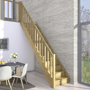 Dolle Raumspartreppen Paris gerade Eiche versiegelt inkl. Geländer GLO781602682