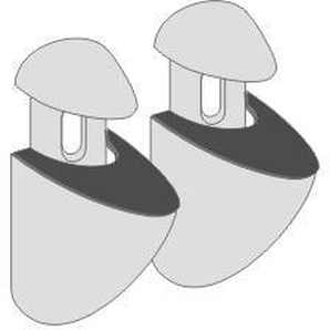 Dolle Wohnregale Dolle Metallclip-Set Jam-Set, Silber, 6-20 mm GLO763180236