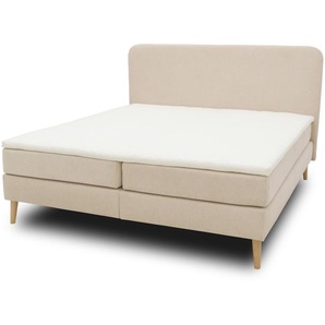 Domo Boxspringbett mit festem Kopfteil inkl. Topper