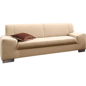 3-Sitzer DOMO COLLECTION Alisson Sofas Gr. B/H/T: 199 cm x 75 cm x 83 cm, Kunstleder SOFTLUX, ohne Funktion, beige (creme) 3-Sitzer Sofas