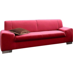 3-Sitzer DOMO COLLECTION Alisson Sofas Gr. B/H/T: 199 cm x 75 cm x 83 cm, Kunstleder SOFTLUX, ohne Funktion, rot 3-Sitzer Sofas