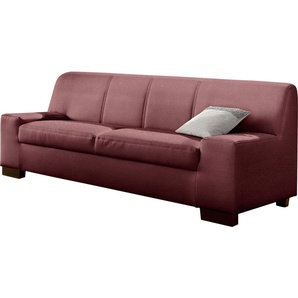 3-Sitzer DOMO COLLECTION Norma Top Sofas Gr. B/H/T: 212 cm x 77 cm x 90 cm, Kunstleder SOFTLUX, ohne Funktion, rot (kaminrot) 3-Sitzer Sofas