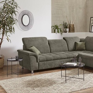 DOMO collection Ecksofa Franzi L-Form, wahlweise mit Kopfteilverstellung (dann Breite: 275 cm)
