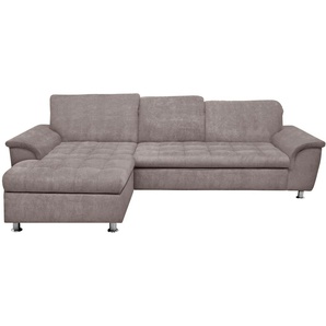 DOMO collection Ecksofa Franzi, wahlweise mit Bettfunktion, Bettkasten und Kopfteilverstellung