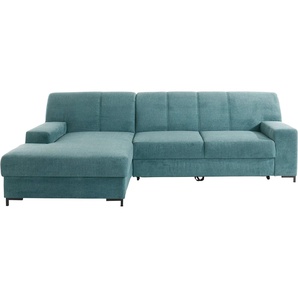 DOMO collection Ecksofa Ledas, mit extrabreiten Armteilen, wahlweise mit Bettfunktion