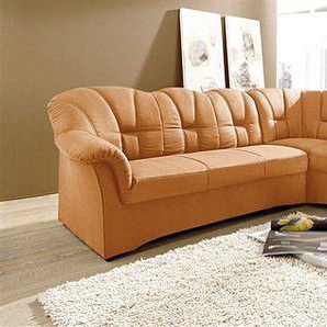 DOMO collection Ecksofa »Papenburg, zeitlose Rückensteppung, elegante Armlehne, L-Form«, mit Ottomane, wahlweise mit Bettfunktion