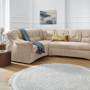 DOMO collection Ecksofa Sarafina zeitlos und komfortabel, optional mit Federkern, L-Form, wahlweise mit Bettfunktion