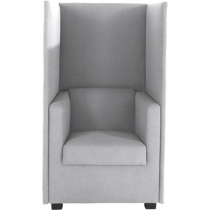 Sessel DOMO COLLECTION Kea Gr. Feinstruktur, B/H/T: 80 cm x 129 cm x 80 cm, silberfarben (silber) Einzelsessel mit praktischem Sichtschutz, Breite 80 cm