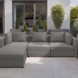 DOMO collection Sofaelement Solskin, individuell erweiterbar/kombinierbar, mit losen Kissen. Rücken- und Seitenteile als Stecksystem.