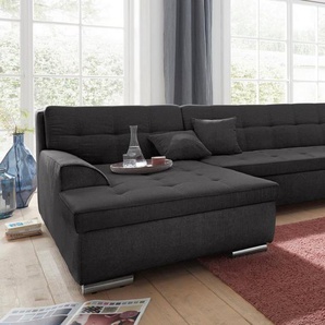 DOMO collection Wohnlandschaft Aversa U-Form, wahlweise mit Bettfunktion, frei im Raum stellbar