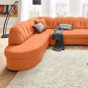 DOMO collection Wohnlandschaft Elva U-Form, wahlweise mit Bettfunktion und Federkern