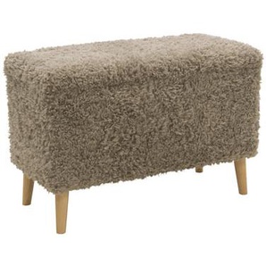 DOMO Hocker mit Staufach, taupe
